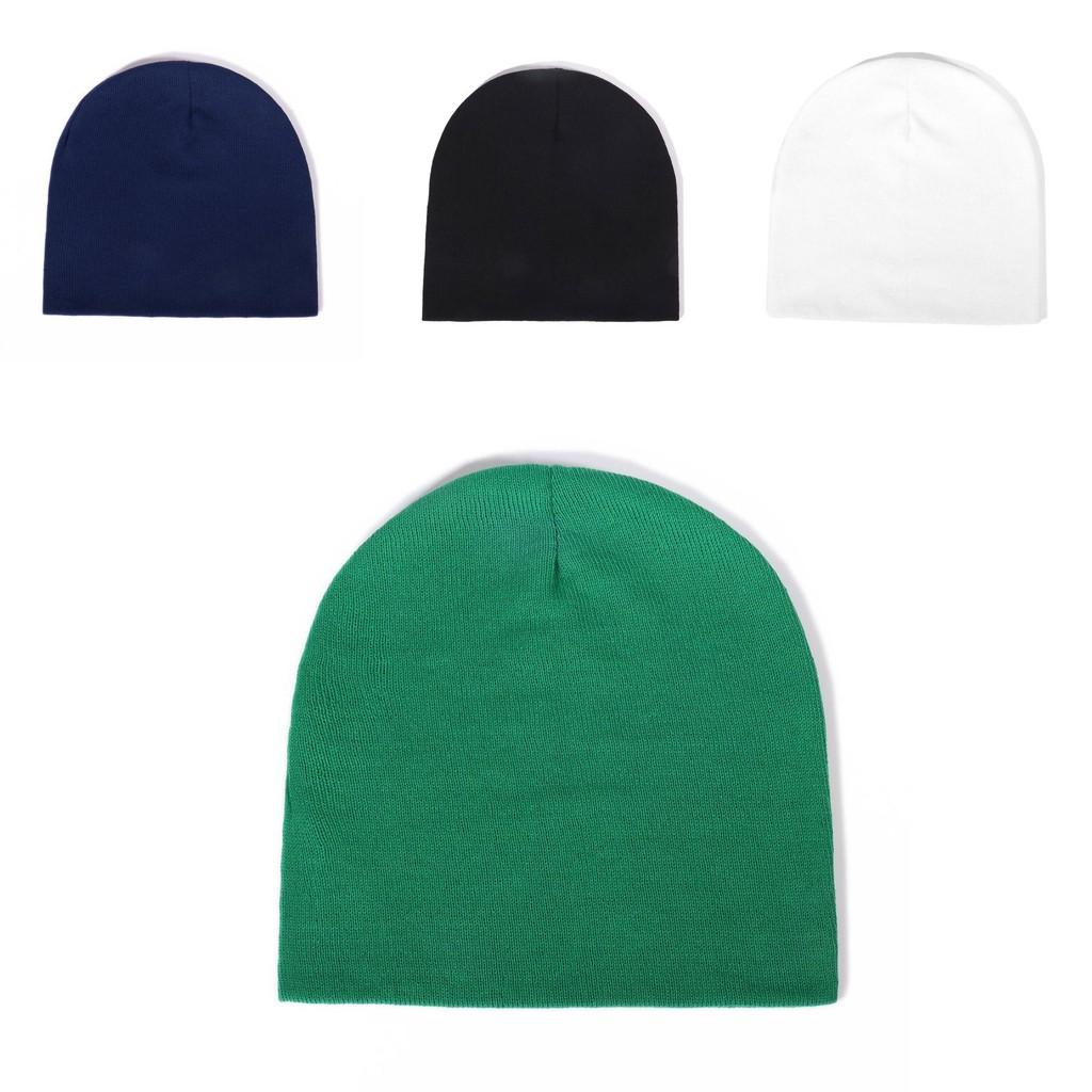 Trendy Fall Knitted Cap With No Brim And Warm Polyester Material For Outdoor Activities