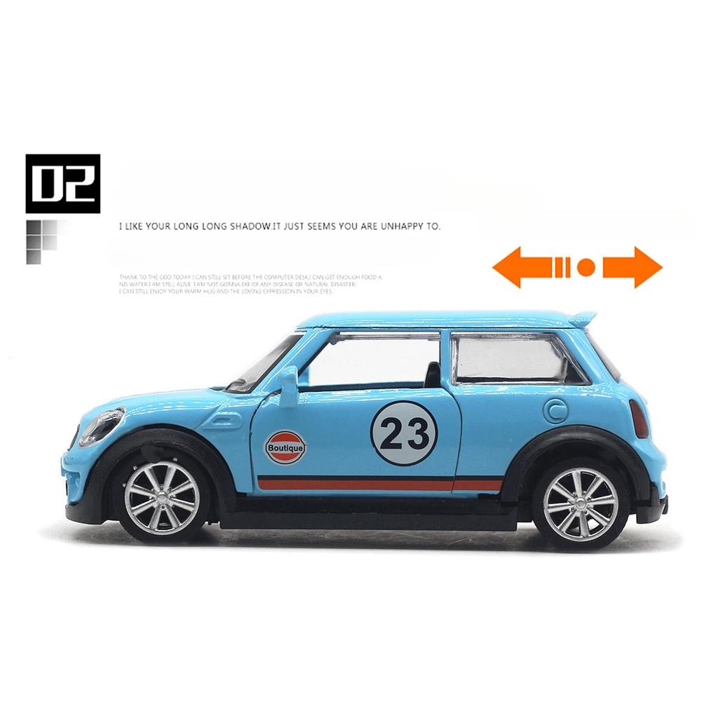 1/32 BMW Mini Cooper Oldtimer Hochsimulations-Diecast-Metalllegierungsmodellauto Rückzugsammlung Kinderspielzeug Geschenke