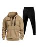 Multi-Zipper Men's Loose Fit Sweatshirt, Sweatpants, Pullover Hoodie with Pockets