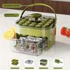 Portable Ice Maker Capable of Making 50 Ice Cubes, Equipped with An Easy To Press Lid and Double-layer Storage Tray