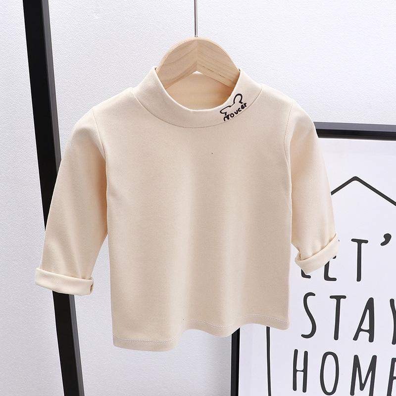 Kids' Velvet Elastic Warm High-Collar Long-Sleeve Tops for Boys and Girls