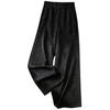 Elegant Retro Jacquard High-Waisted Wide-Leg Pants for Middle-Aged and Elderly Women - Spring & Autumn Casual Style