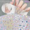 Cyansea Cute Cartoon Floral Nail Art Stickers Set for DIY Nails