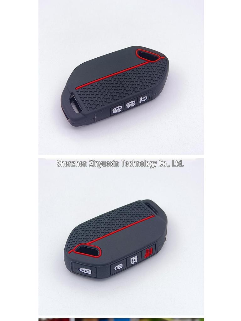 Silicone Protective Case with Honeycomb Pattern for 23-26 Kia K5 Telluride 7-Button Remote Control Key