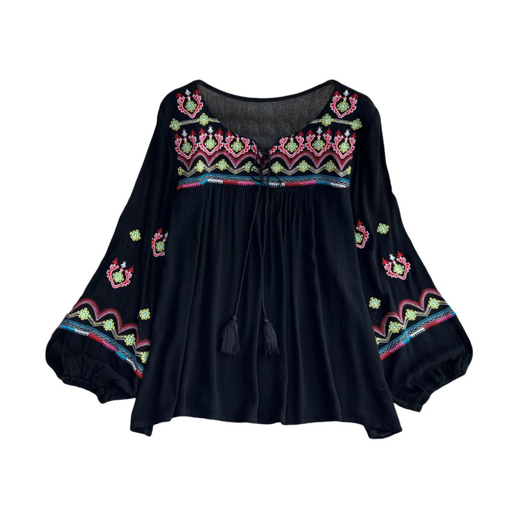 Women's Embroidered Blouse for Summer Beach And Street Activities