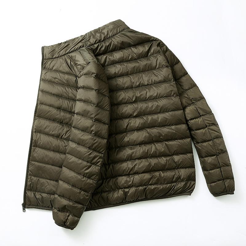 Herren Leichte und Warme Daunenjacke mit Stehkragen für Herbst und Winter, Fashiona