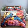 Floral Birds Art Decor Set Bedding Set with 1 Duvet Cover 2 Pillowcases Single Double King Queen, Gift