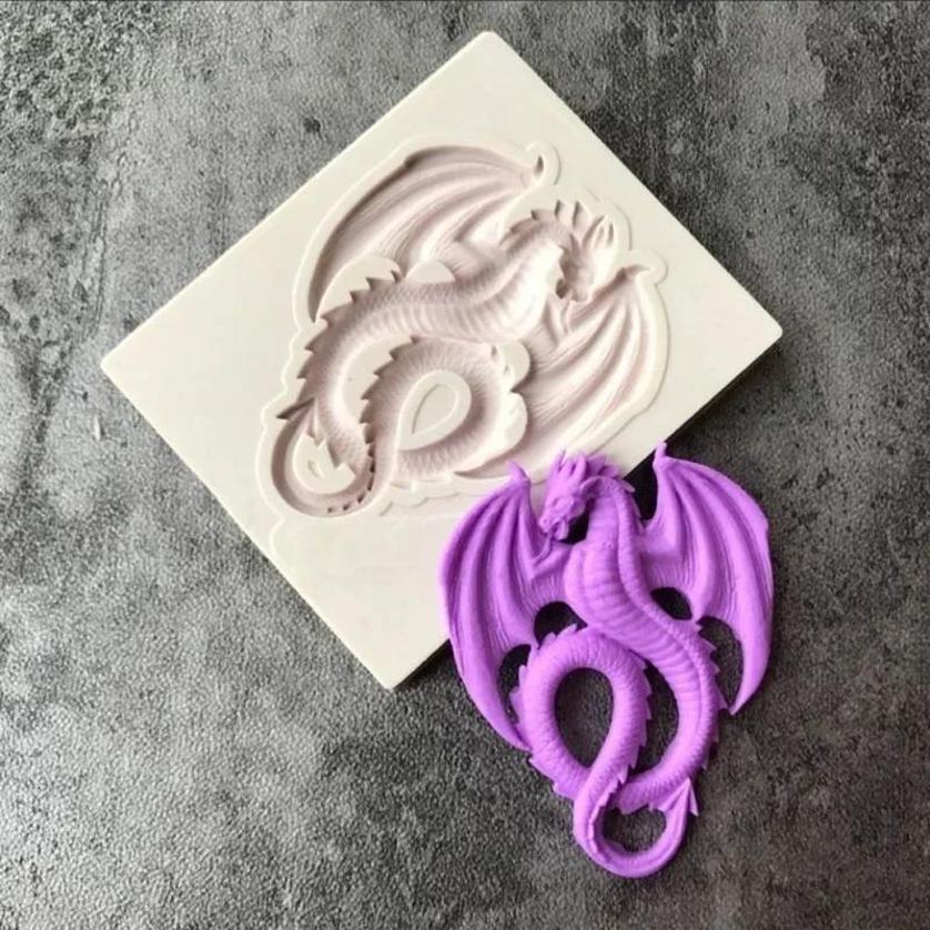 3D Dragon Silicone Resin Mold Pastry Fondant Mold Wedding Cake Decorating Tools Kitchen Baking Accessories Cake Accessories