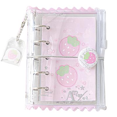 EsiFare M5 Scrapbook Kit, Clear Sticker Book, Cute Pocket-Sized Notepad, M5 Binder, 70 Pages, 4 Sticky Notes, 4 Stickers, 1 Small Card, 1 Pendant,