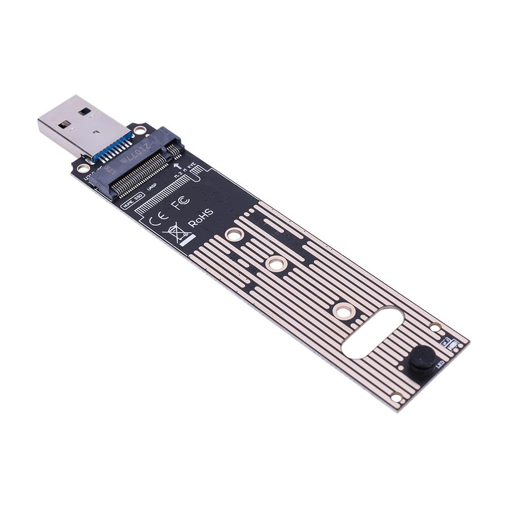 M.2 NVME SSD Adapter 10Gbps Gen 2 Hard Disk Converter Plug and Play SSD To USB Adapter Card for Samsung WD Black Intel NVME SSD