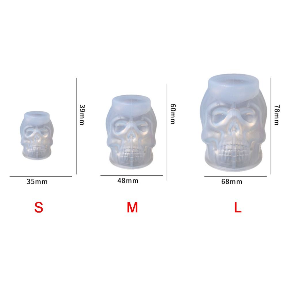 Mehrere Größen Schädelform 3D Skelettkopfform Kerzenform Schädelform Feiertagsparty