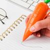 Cute Carrot-shaped Voice Recorder Pen 2-in-1 Ballpoint Pen 60s Real Sound Recording Novelty Graffiti Stationery for Kids Gift