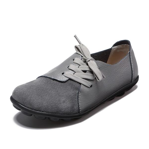 Hot Sale Spring Autumn Women Platform Sneakers Shoes Lace Up Genuine Leather Shoes Ladies Flat Shoes Women Flats Creepers