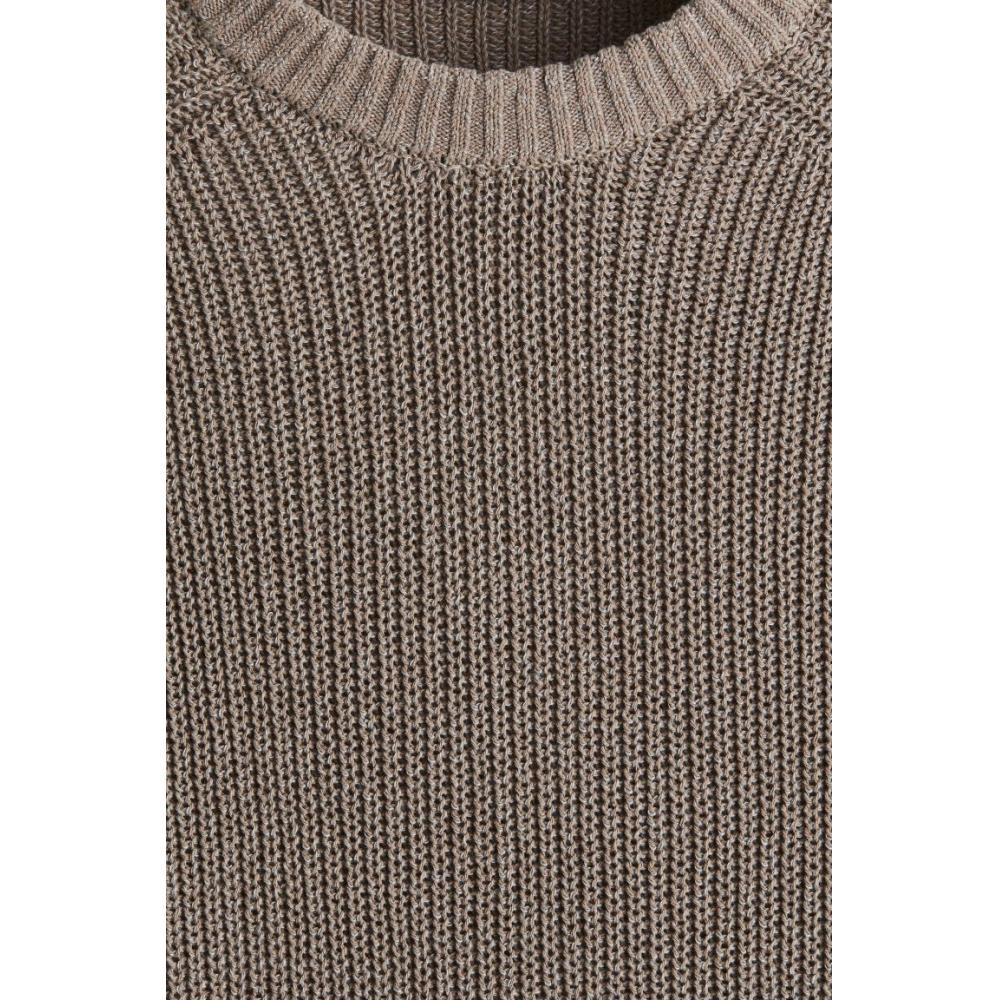 H M sHort Sleeve Sweater Regular Fit Dark Grey