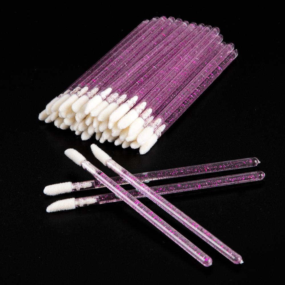 50 STUKS Wegwerp Make-up Kwasten voor Lippen & Wimpers – Draagbare Lippenstift & Wimper Extensions Applicators