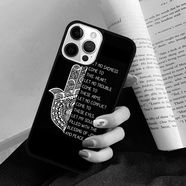 Hamsa Hand of Fatima Phone Case Back Cover for iPhone 17 Air 16 15 14 13 11 12 Pro Max Plus Fundas Coque