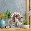 Exquisite Religious Christmas Angel Round Wooden Sign, Stunning Wall Decoration, Wall Art, Home Decor, Flat 2D Print
