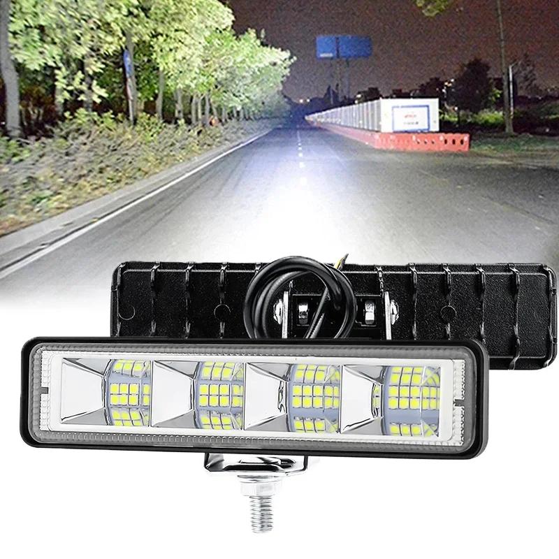 72W Automotive Work Lights LED Strip 4x4 24 LED Engineering Auxiliary Lights for Motorcycle Dirt Bike Auto Accessories