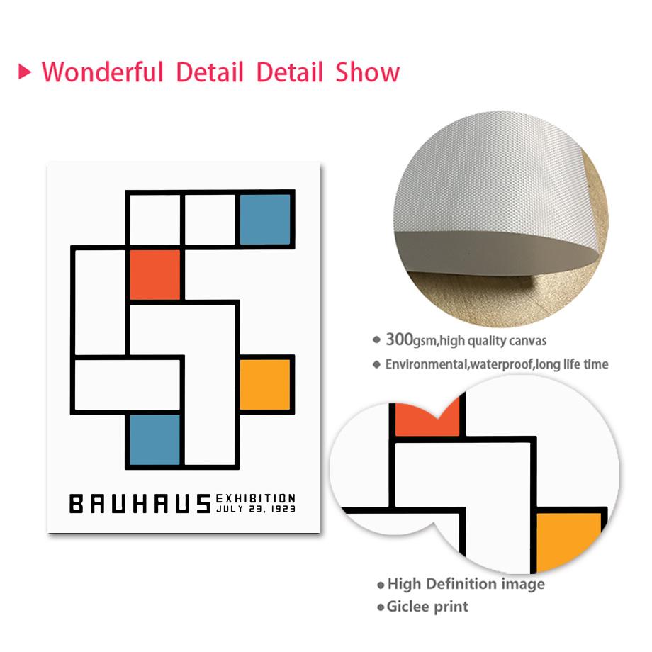 Bauhaus Piet Mondrian Geometric Wall Art Canvas Painting Nordic Posters And Prints Wall Pictures For Living Room Modern Decor