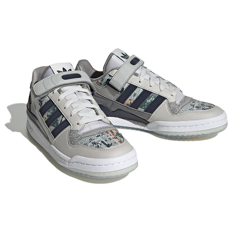 Adidas Originals Forum Low Leather Comfortable Low-Top Sneakers Unisex Sneakers Gray White IG2999