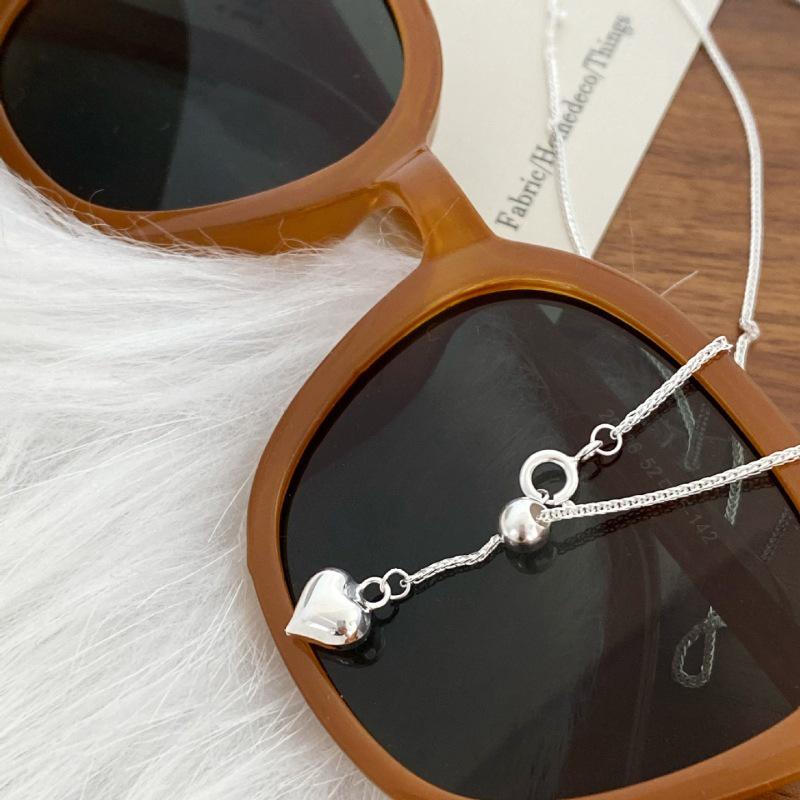 Adjustable Heart Tassel Necklace for Women - Versatile & Trendy Clavicle Chain