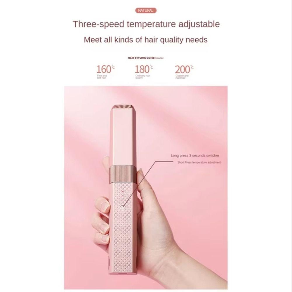 Even Heat Distribution Hair Straightening Irons Portable Straight Hair Stick  Fine Soft Short Hair