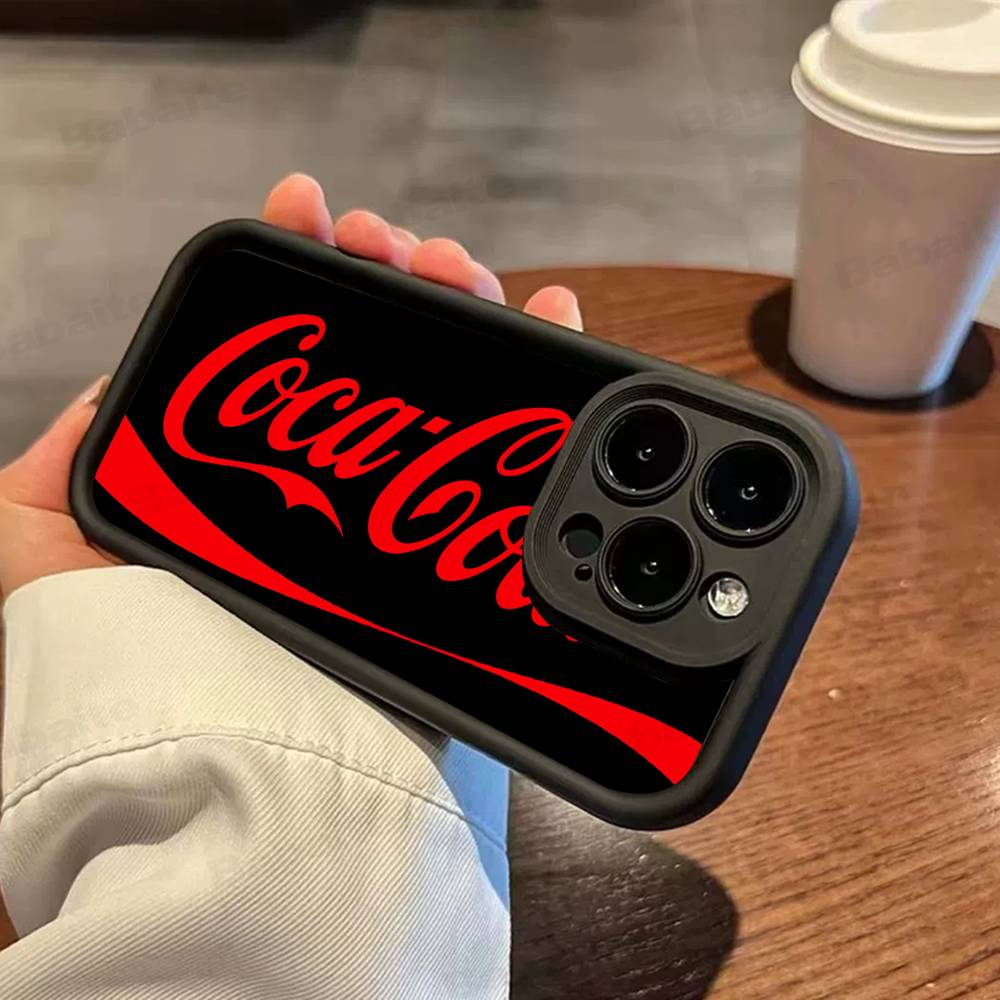 C-COCA Logo C-COLAS Phone Case For IPhone 11 12 13 16 15 17 14 Pro Max Soft Funda Silicone Cover