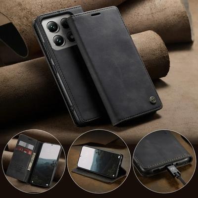 Hülle für Xiaomi 13 14T Pro POCO X6 Redmi Note 13 K40 4G 5G Lederständer Kartenhalter Taschenständer Flip Magnetständer Flip Vollständige Telefonabdeckung