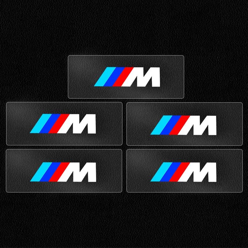 For BMW M E46 E90 E60 5/10pcs Car Interior Sticker Central Control Decals Emblem Badge Car Styling For BMW F30 F10 E90 F20 E46 E60 E70 E39 E36 X1 X3 M