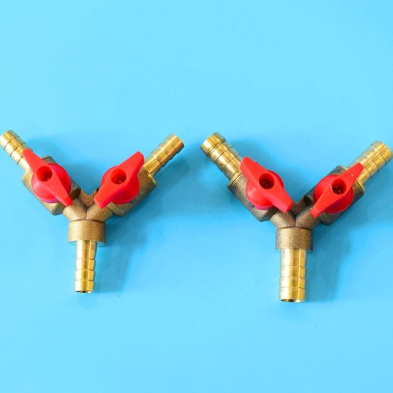 Y Type Copper Valves Hose Connector Fitting For Automotive Engine Systems Fluid Diversion Vehicle Cooling Pipe Networks