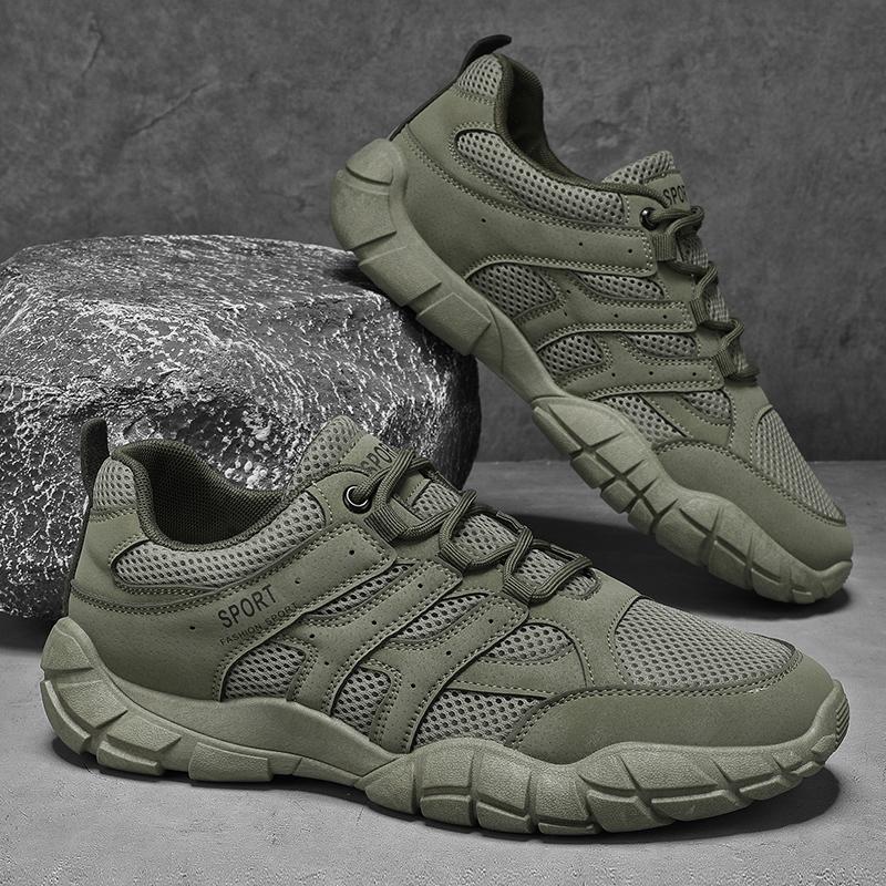 

Running Shoes Men S Comfortable Thick Soled Shoes Popular Lace Up Vulcanized Shoes Green Casual Sports Zapatillas Di Marca 39