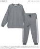 sweatshirt top and bottom long mini long room loungewear [Nishiki] Women's set, sleeves, 35% cotton, fleece, spring, autumn, pajamas, pants, wear,