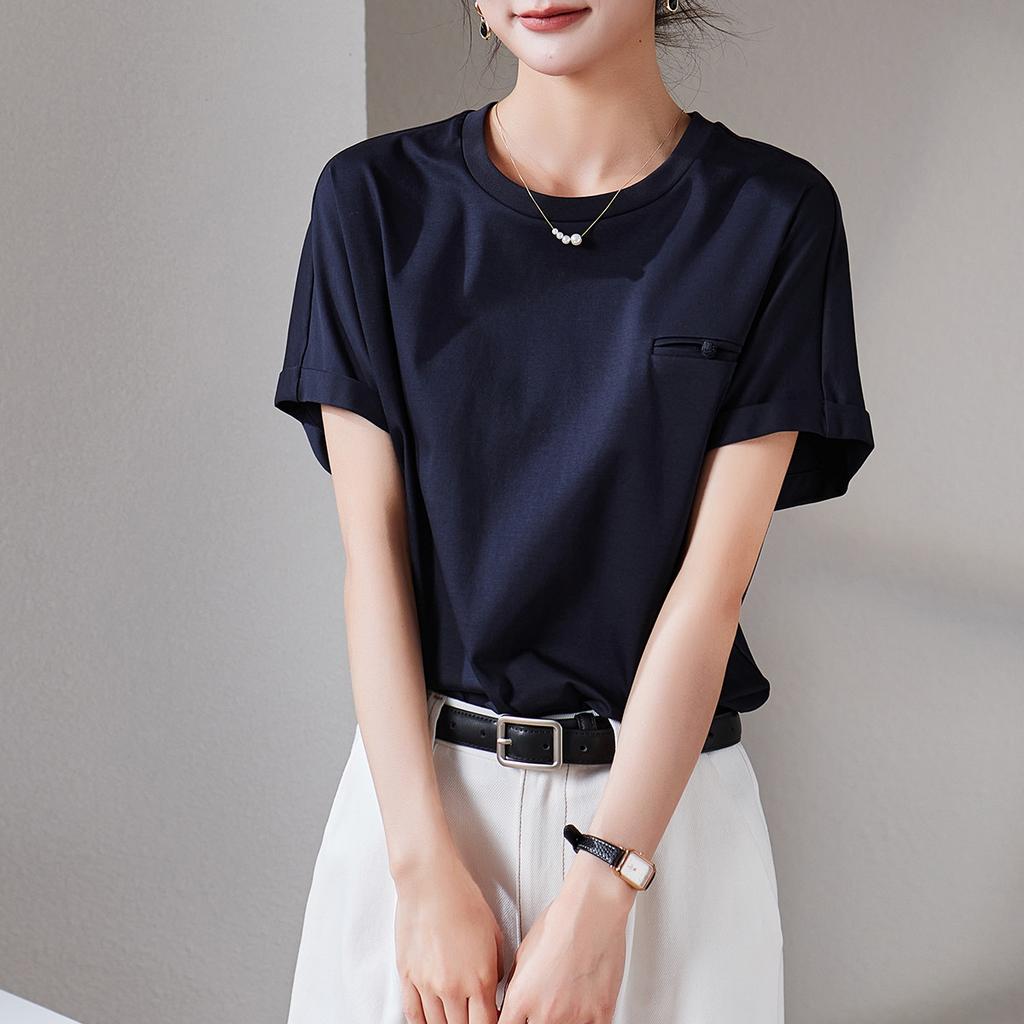 Pure Cotton Short-sleeved T-shirt for Women