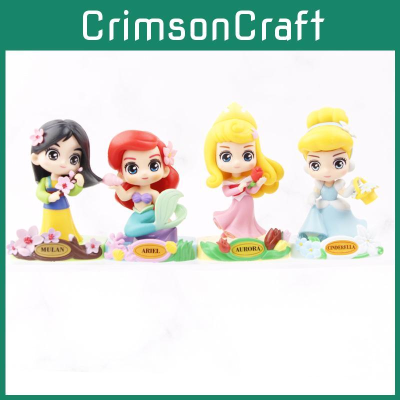 Classic Fairy Tale Princess Figurine Ariel Garden Dream Series Cake Topper Blind Box