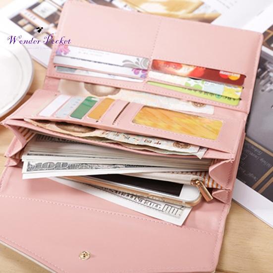 Portfel damski kształt koperty Vintage kwiat romb drukuj długi przenośny ze sztucznej skóry o dużej pojemności mocne szwy torebka damska dla dorosłych odzież erotyczna