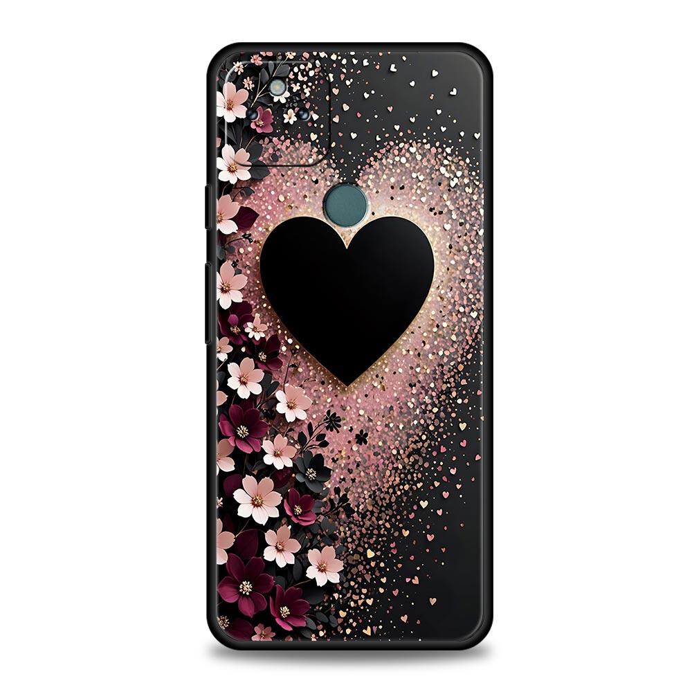Colored Love Heart Printed Phone Case Cover for Google Pixel 10 9 8 7 6 9A 8A 7A 6A Pro Shockproof Soft TPU 9 Pro XL Shell Capas