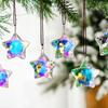 Yousheng 1/6Pcs Faux Crystal Star Suncatcher Decoration Indoor Outdoor Garden Window Wall Hanging Rainbow Maker Clear Five-pointed Star Ornament