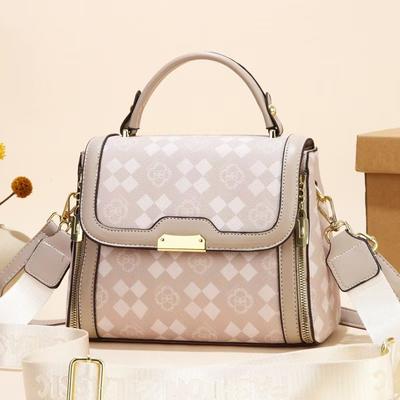 New High-appearance Horizontal Patchwork Checkered Printed Handbag  Multi-layer Large-capacity Small Square Bag, Simple Crossbody Bag for Women