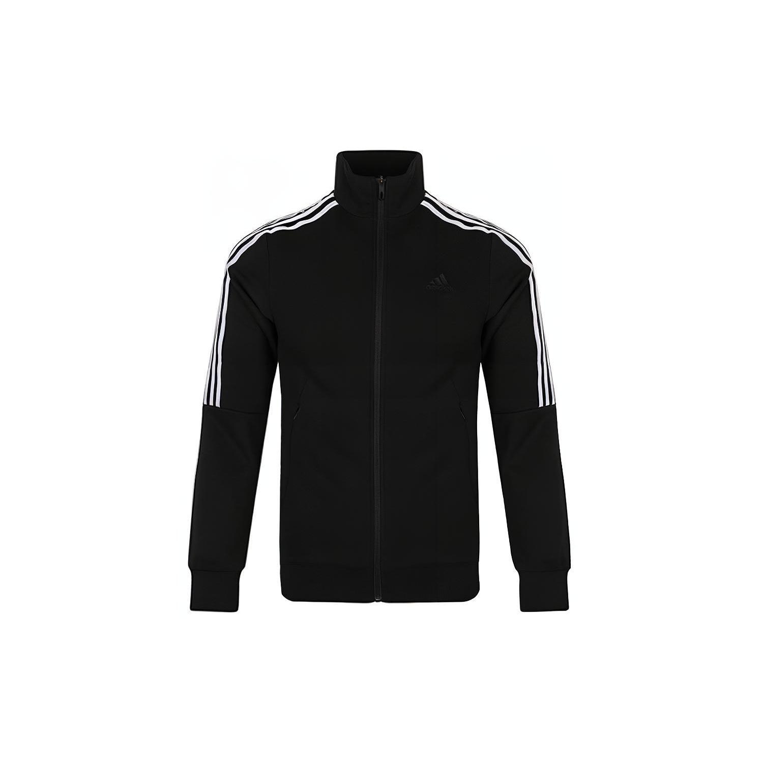 adidas Tt Ft 3S Stand Collar Knit Jacket Black Men s DW4598 S
