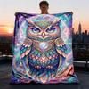 1pc Owl MandalaOutdoor Blanket, Soft And Comfortable Blanket, Casual Warm Outdoor Blanket, Good Birthday Gift Yy260328075