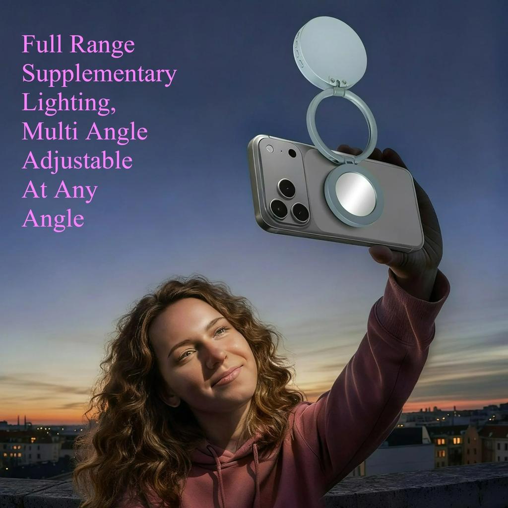 Magnetic Mini Selfie Light Adjustable Brightness Smartphone Photography Flash Led For Iphone Xiaomi Huawei Samsung
