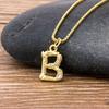 Nidin Hot Sale Women Cute Initial Letter Pendant 26 Letters Charm Necklaces Copper Zircon Family Name Jewelry Personal Gifts