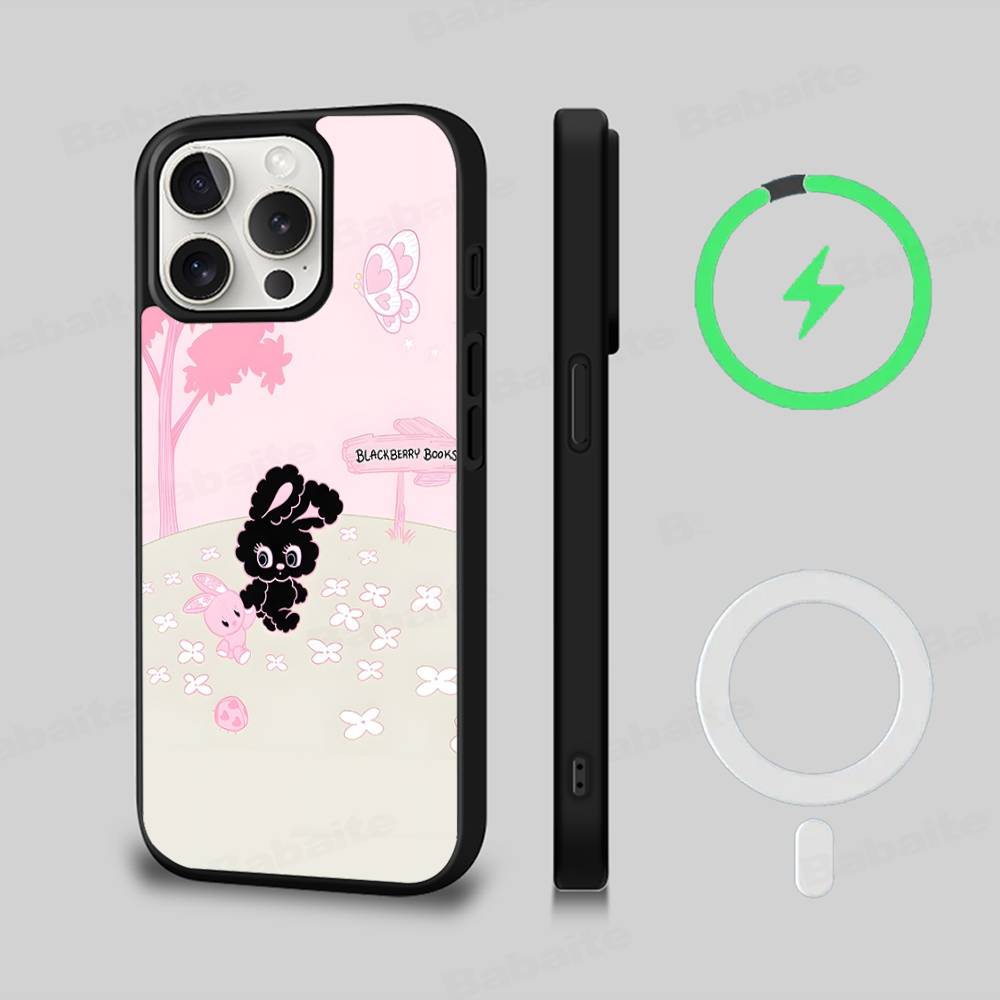 Cute Cartoon Esthers Bunny Magnetic Wireless Phone Case For IPhone 17 16 15 14 Plus 13 12 11 Pro Max
