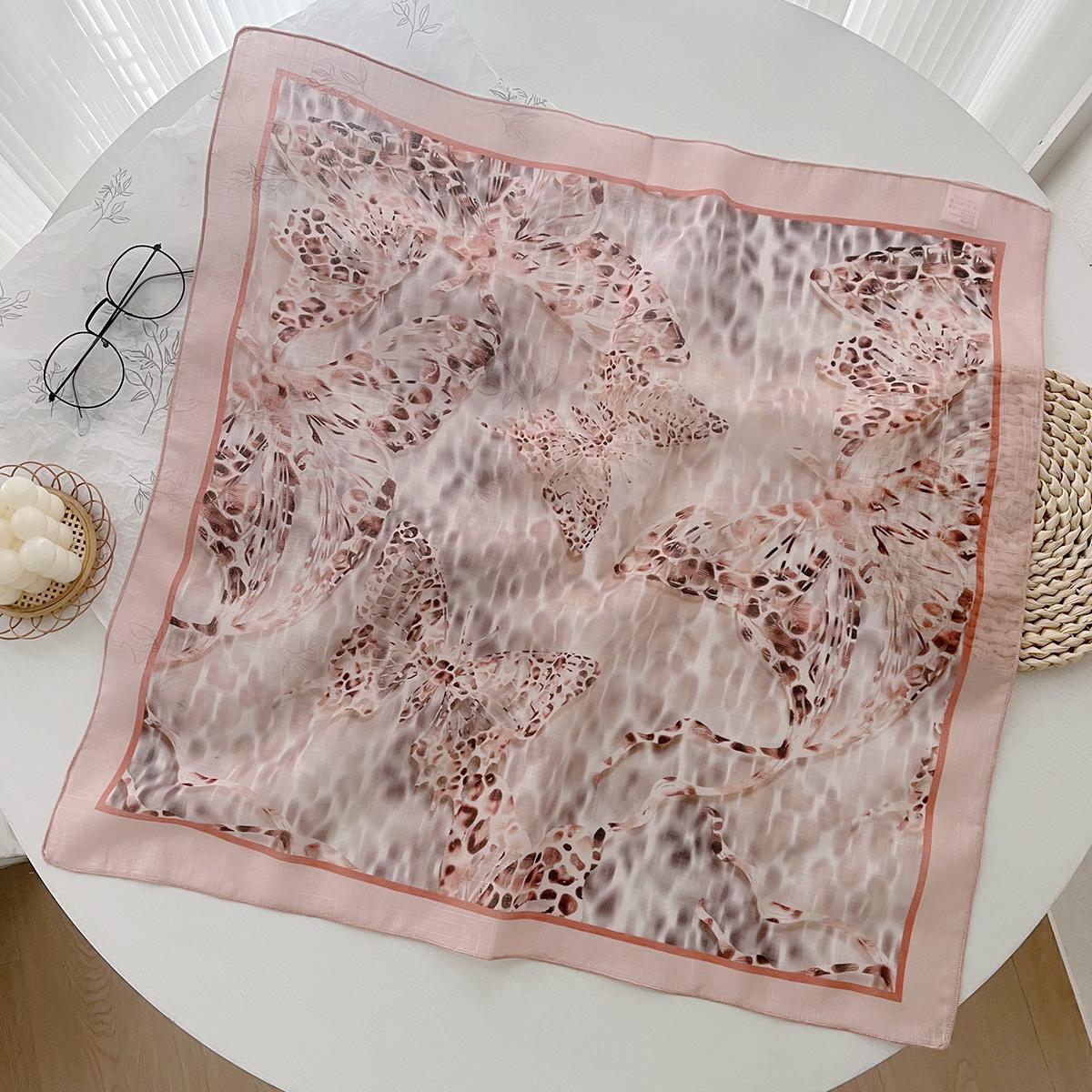 

58 Хлопок И Лен Квадратный Шарф Цветочный Литературный И Ретро Шарф Весенне-Летний Маленький Свежий Декоративный Ободок Головной Платок 58-58cm