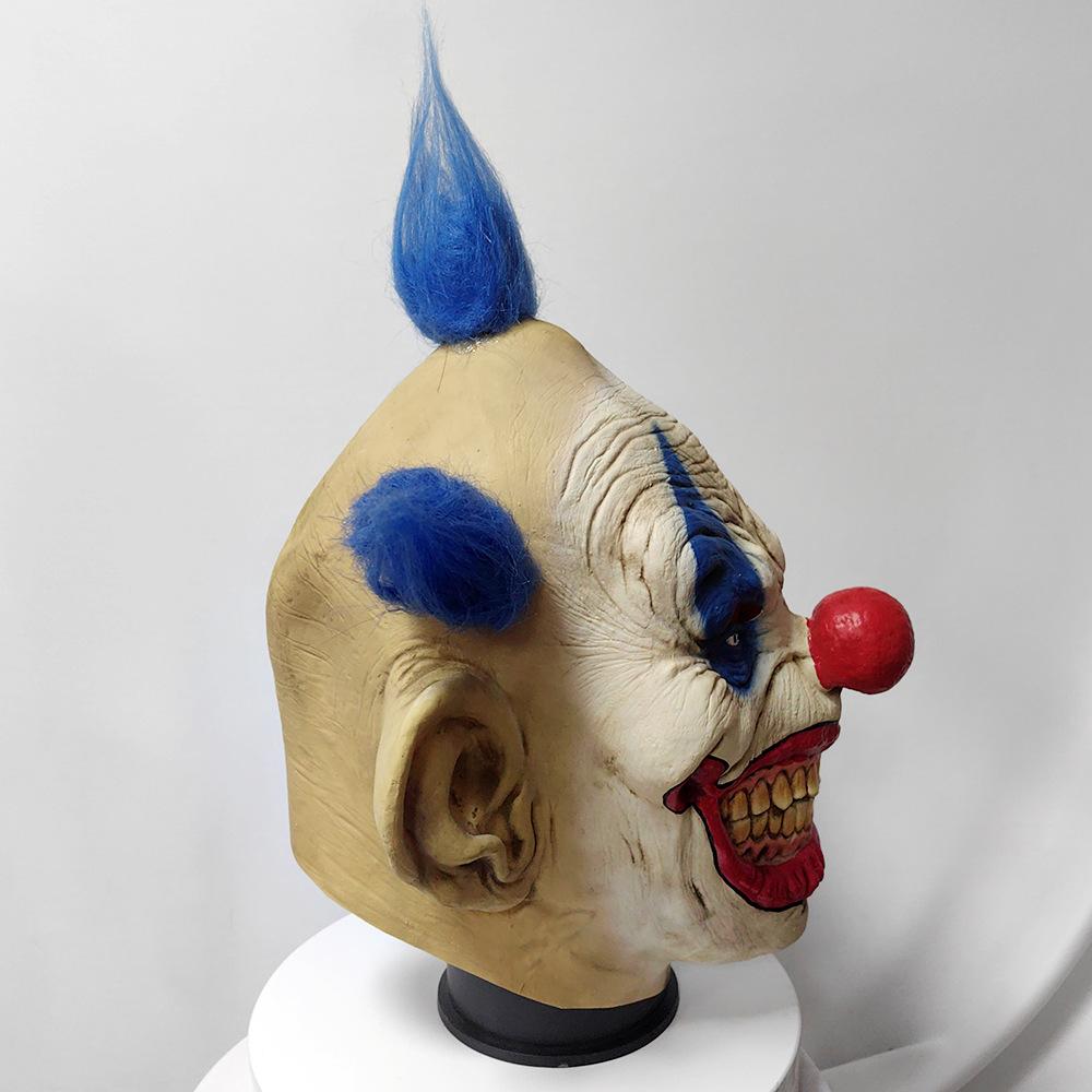 Halloween Clown Mask Adult Horror Wig Clown Full Head Mask Headgear Cosplay Props