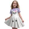 Girls Fly Sleeve Nightgown Girls Milk Silk Dresses
