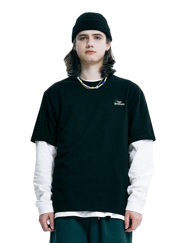 Our Pockets Signature Logo T-Shirt (Z Black) Black/M