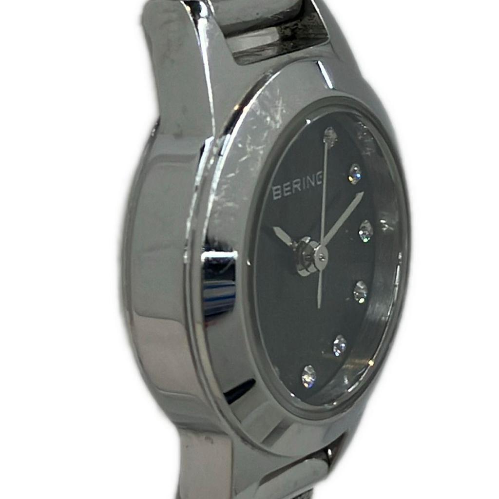 Used Bering Watch Changes Leather&Mesh 11119-509 Quartz Black Ladies BERING