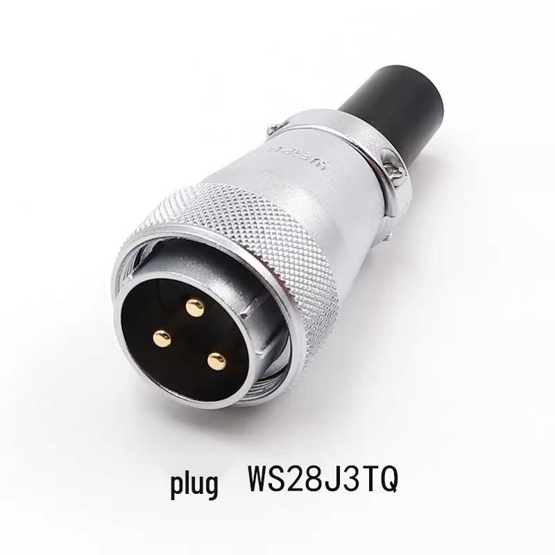 Weipu WS28 23-Pin Aviation Plug Connector, Male-Female Threaded, 479-Hole, 10P12, 16-Pin, 20/26-Pin