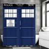Police Pavilion Blue UK Tardis Giant Fantasy Art Shower Curtain, Bathroom Decorative Shower Curtain, Waterproof Shower Curtain w
